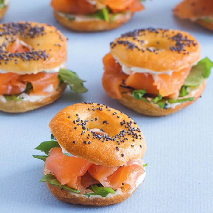 Smoked Salmon Mini Bagel